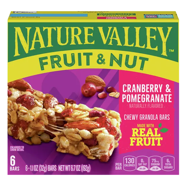 Chewy Fruit & Nut Cranberry Pomegranate Granola Bars - 6 ct