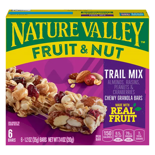 Chewy Fruit & Nut Trail Mix Bars - 6 ct