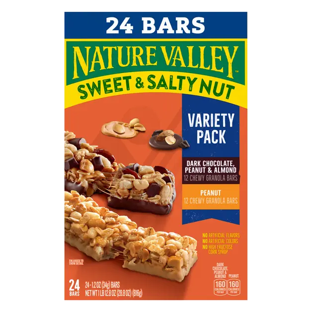 Chewy Sweet & Salty Nut Granola Bars Variety Pack - 24 ct