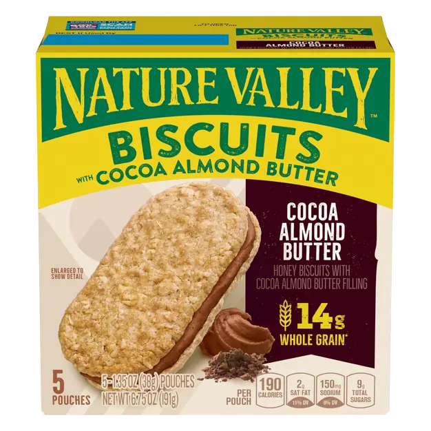 Cocoa Almond Butter Biscuits Bars - 5 ct
