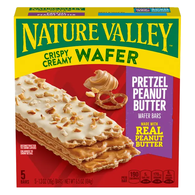 Crispy Creamy Pretzel Peanut Butter Wafer Bars - 5 ct