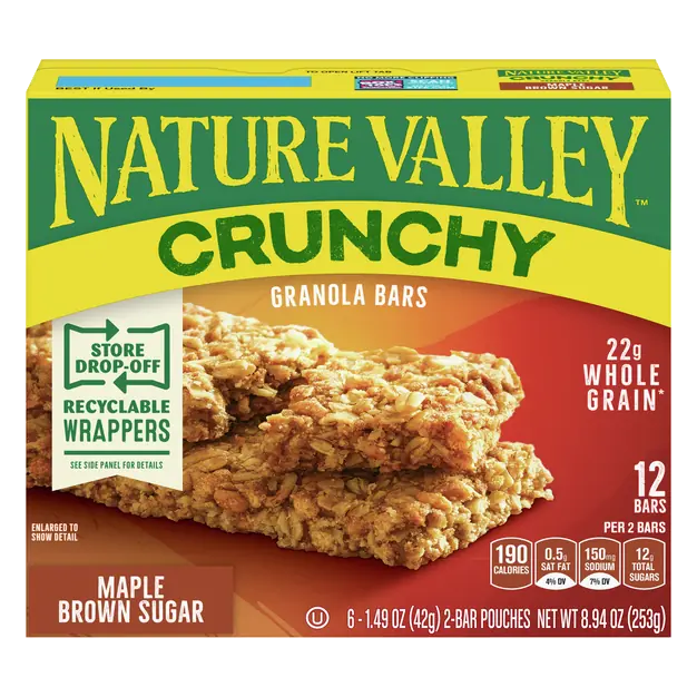 Crunchy Maple Brown Sugar Granola Bars - 12 ct