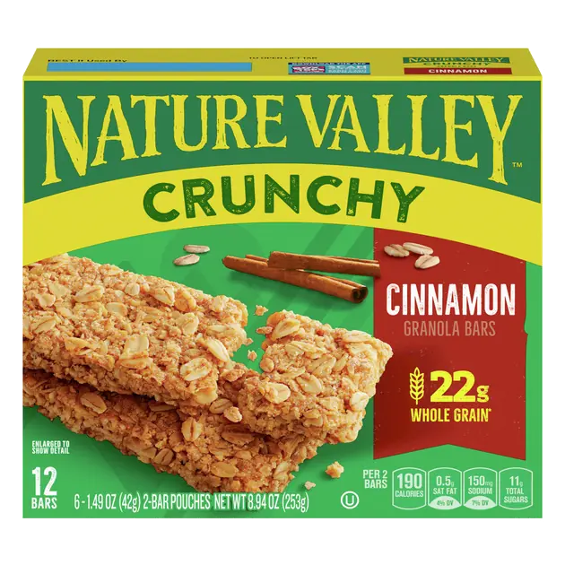 Nature Valley Granola Bars Crunchy, Cinnamon, 8.94 oz.