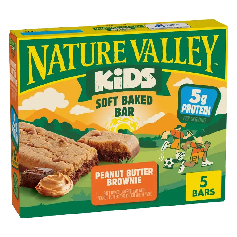 Nature Valley Kids Layered Protein Choc Peanut Butter Snack Bars, 6.75oz/5ct