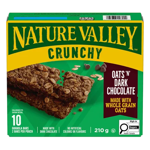 Crunchy Granola Bars Oats & Dark Chocolate 8 x 48 g