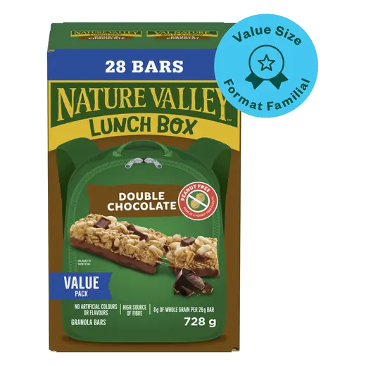 Granola Bars Lunch Box Double Chocolate Value Pack 28 Count 728 g