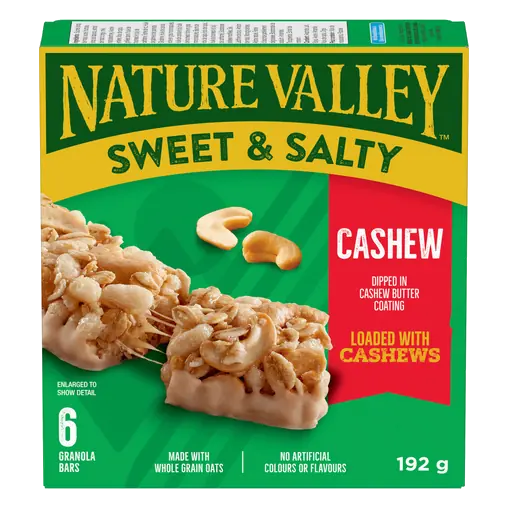 Granola Bars Sweet & Salty Chewy Cashew 192 g