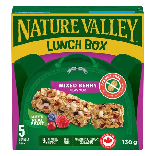 Lunch Box Peanut-Free Granola Bars Mixed Berry 130 g