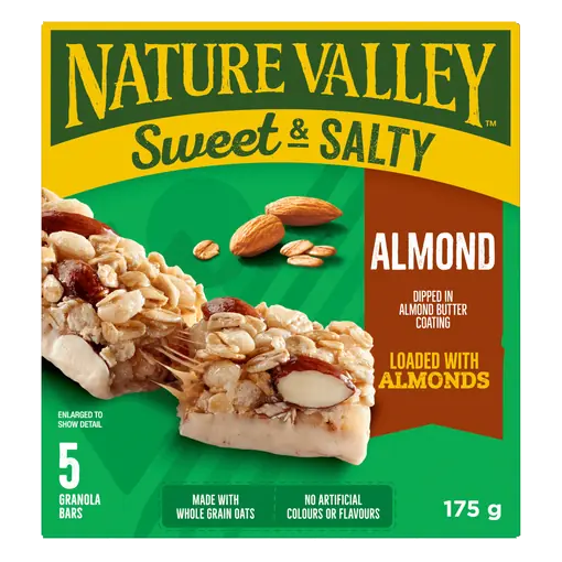 Sweet & Salty Granola Bars Chewy Almond 5 Pack 175 g