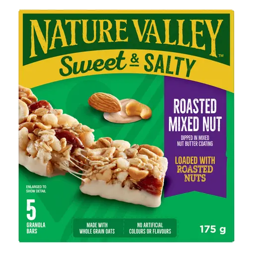 Sweet & Salty Granola Bars Roasted Mixed Nuts 5 Pack 175 g