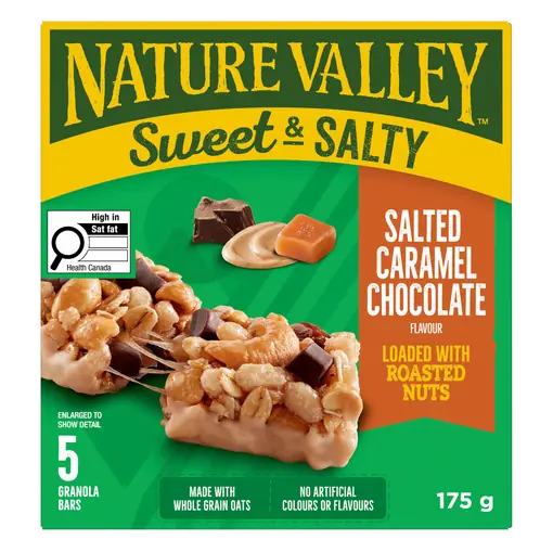Sweet & Salty Granola Bars Salted Caramel Chocolate 5 Pack 175 g