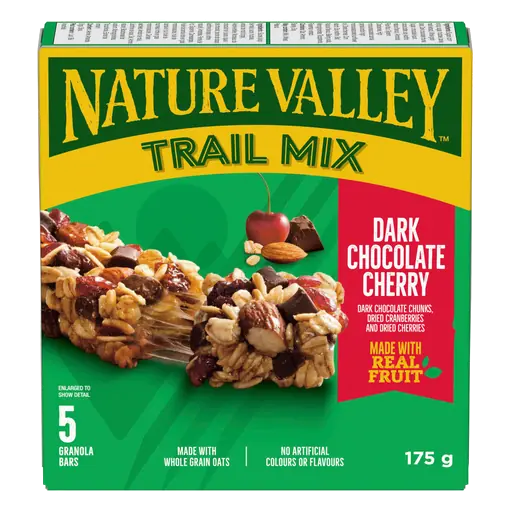 Trail Mix Granola Bars Dark Chocolate Cherry 5 Pack 175 g