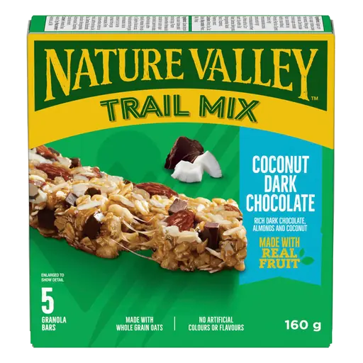 Trail Mix Granola Bars Dark Chocolate Coconut 160 g