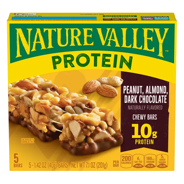 Peanut Almond & Dark Chocolate Chewy Protein Bars - 5 ct
