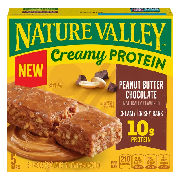Peanut Butter Chocolate Creamy Crispy Protein Bars - 5 ct
