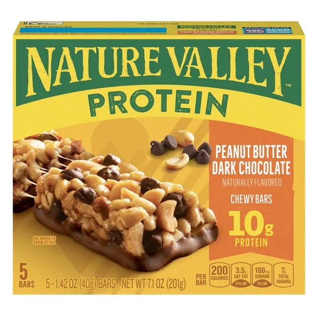 Peanut Butter Dark Chocolate Chewy Protein Bars - 5 ct