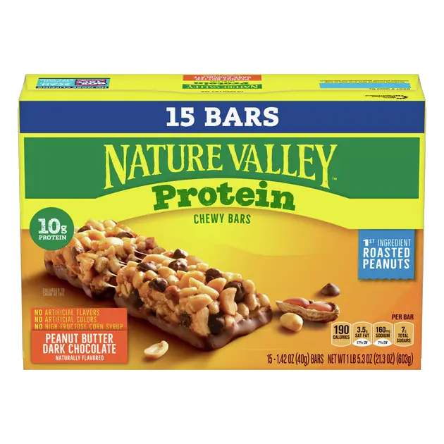 Peanut Butter Dark Chocolate Flavored Protein Chewy Bars
