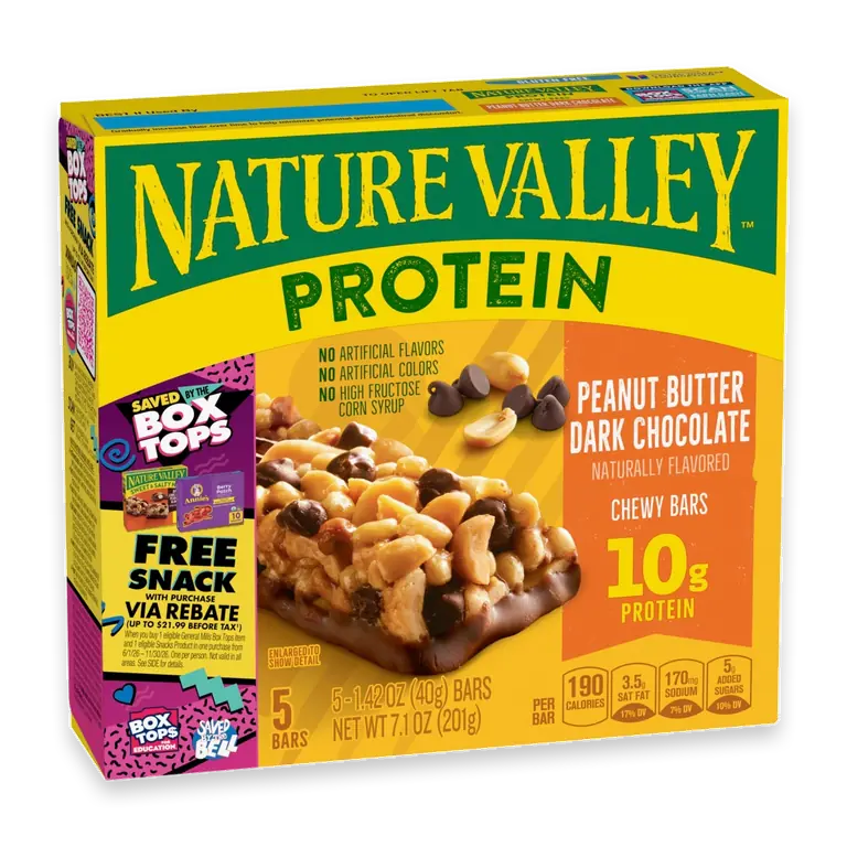 Protein Peanut Butter Dark Chocolate Chewy Snack Bars