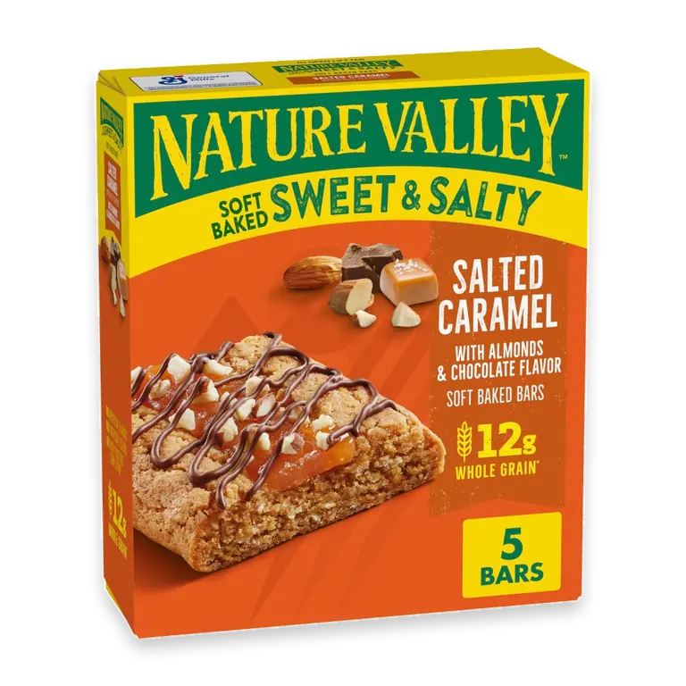 Salted Caramel Soft Baked Sweet and Salty Bars