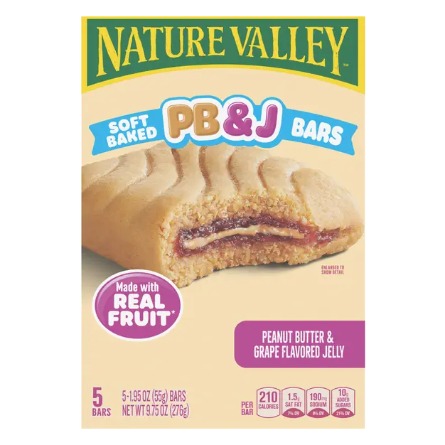Soft Baked Peanut Butter & Grape Jelly Bars - 5 ct