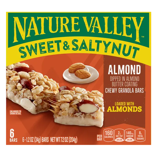 Sweet & Salty Nut Chewy Almond Granola Bars - 6 ct