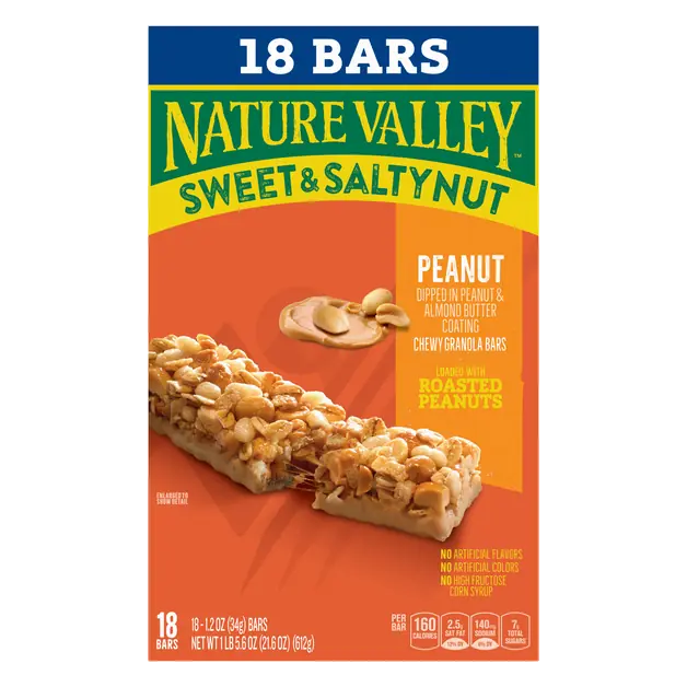Sweet & Salty Peanut Chewy Granola Bars - 18 ct