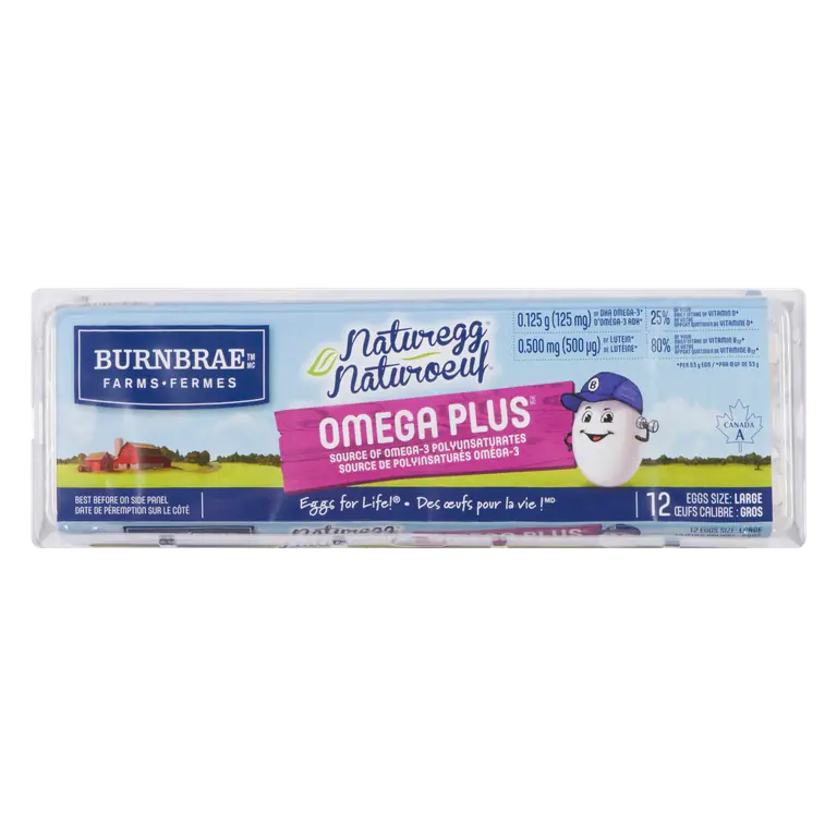 Burnbrae Farms Naturegg Omega Plus Eggs Large 12 Count