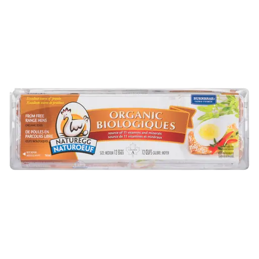 Organic Eggs Free Range Medium 12 Count