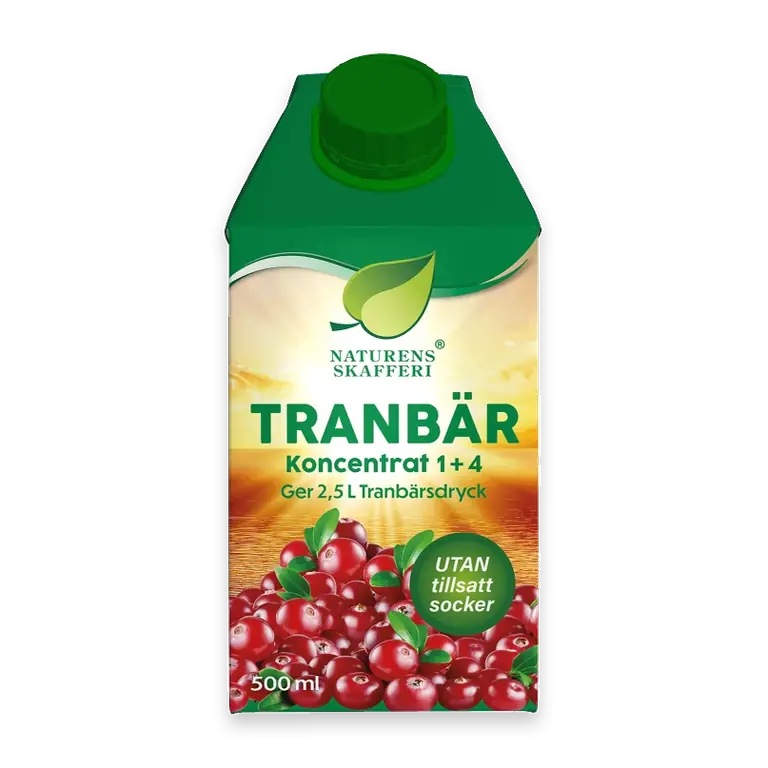 Tranbärsdricka Koncentrat sockerfri 1+4 500ml