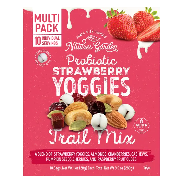 Yoggies Probiotic Strawberry Trail Mix - 10 ct