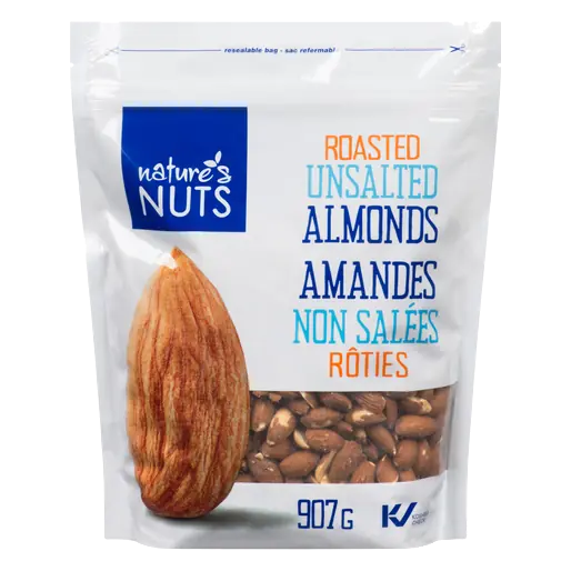 Unsalted Whole Roasted Almonds 907 g