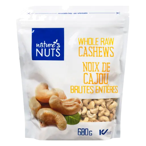 Whole Raw Cashews 680 g