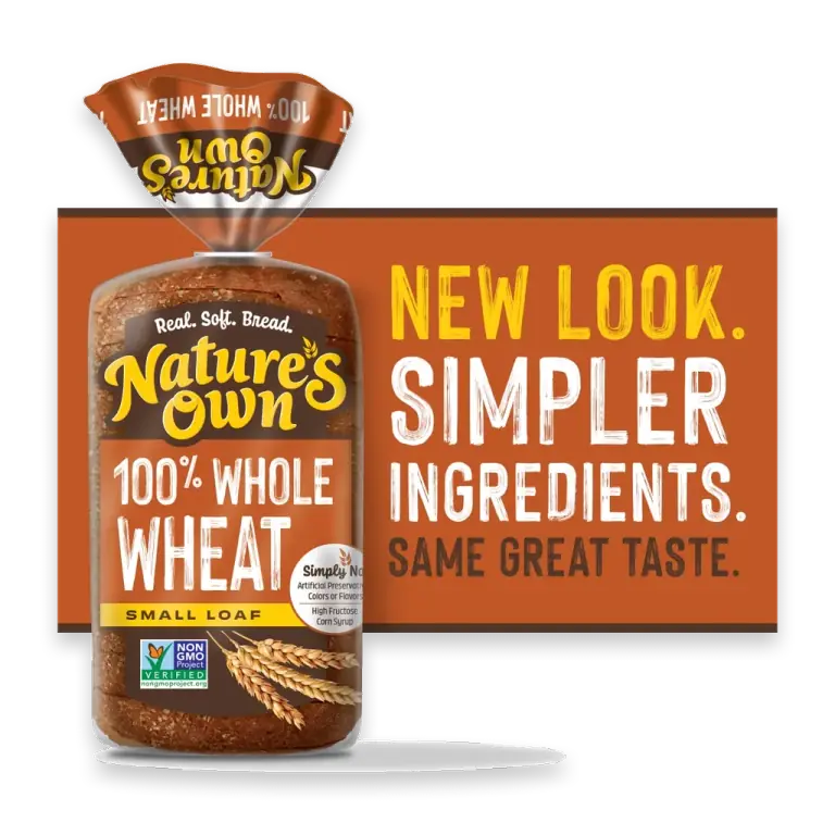 100% Whole Wheat, Non-GMO Small Loaf Bread, Sandwich Bread, 12 oz Loaf