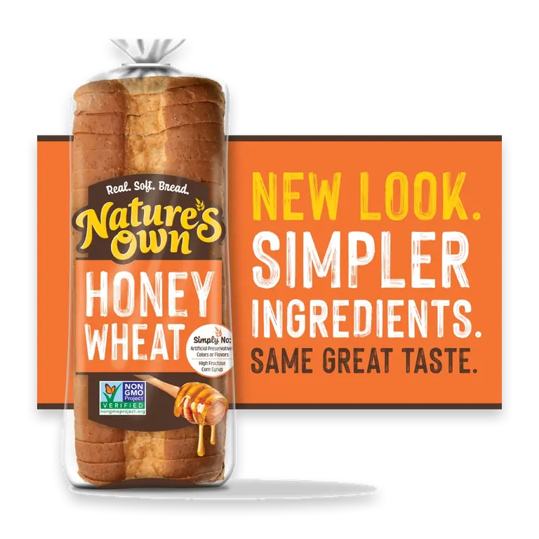 Honey Wheat Bread, Non-GMO Sandwich Bread, 20 oz Loaf