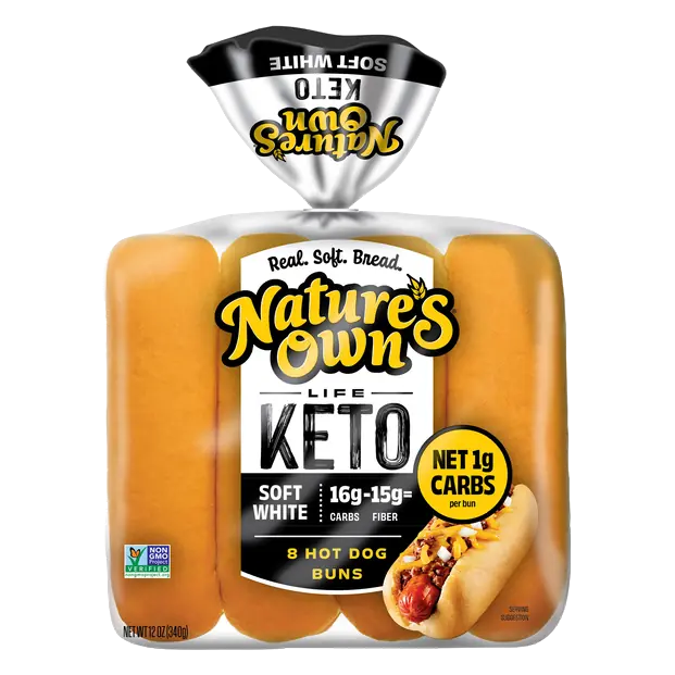 Life Keto 60 Calories Soft White Hot Dog Buns - 8 ct