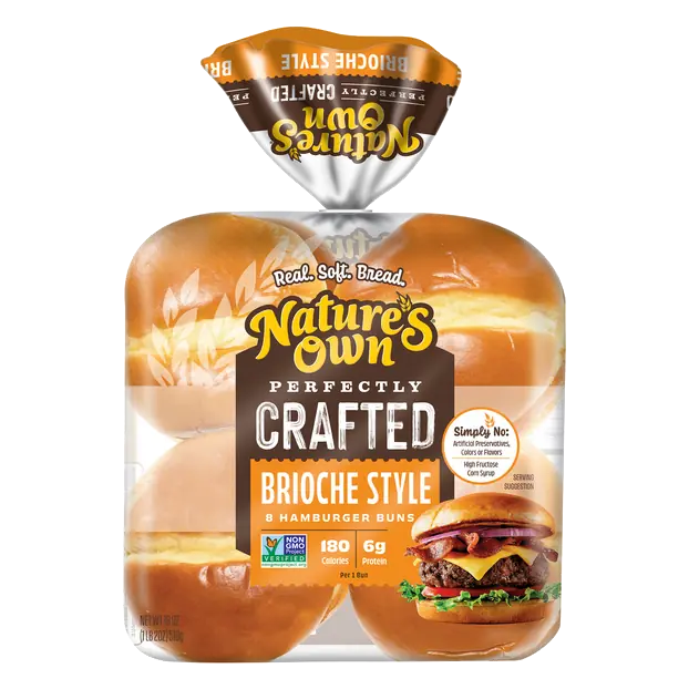 Perfectly Crafted Brioche Style Hamburger Buns - 8 ct