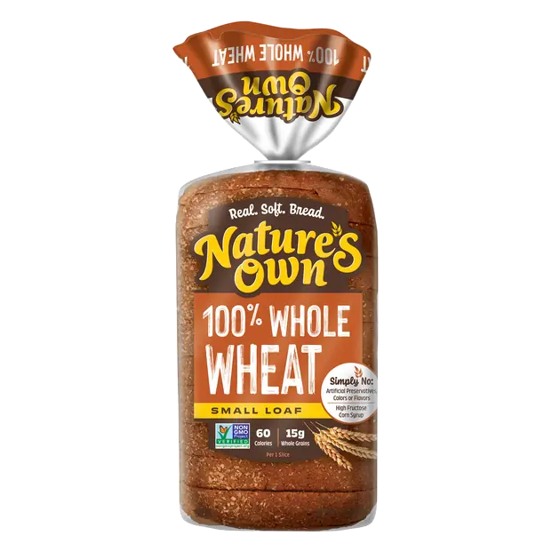 Small Loaf Whole Grain Soft 100% Whole Wheat Bread Sliced