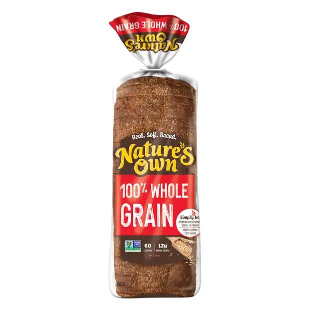 Soft 100% Whole Grain Bread Sliced