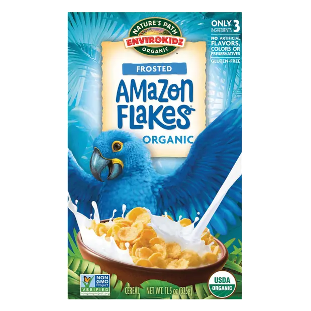 EnviroKidz Organic Gluten Free Frosted Amazon Flakes Cereal