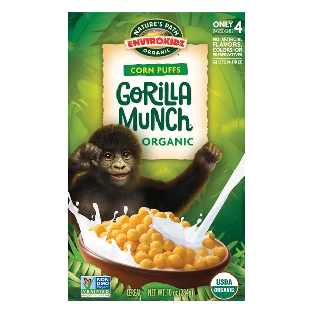 EnviroKidz Organic Gorilla Munch Corn Puffs Cereal