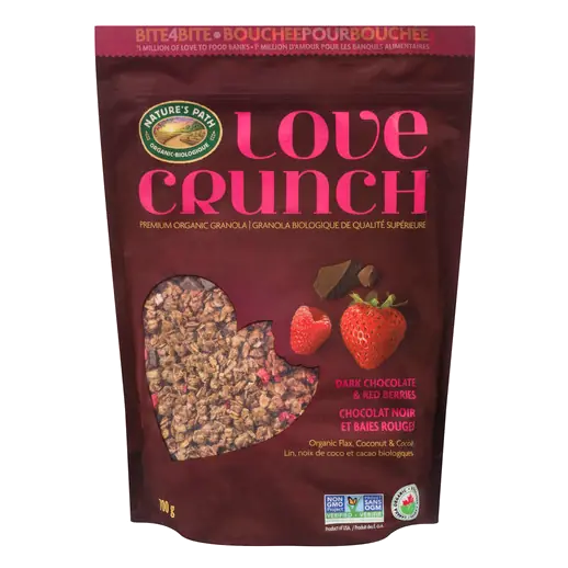 Love Crunch Organic Granola Cereal Dark Chocolate & Red Berries 700 g