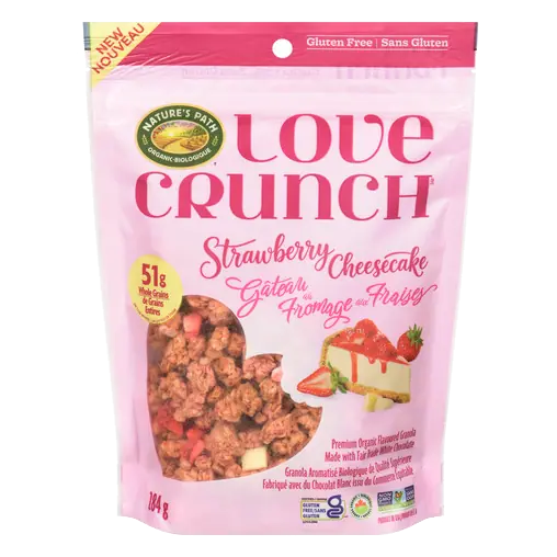 Love Crunch Premium Organic Gluten-Free Flavoured Granola Strawberry Cheesecake 284 g