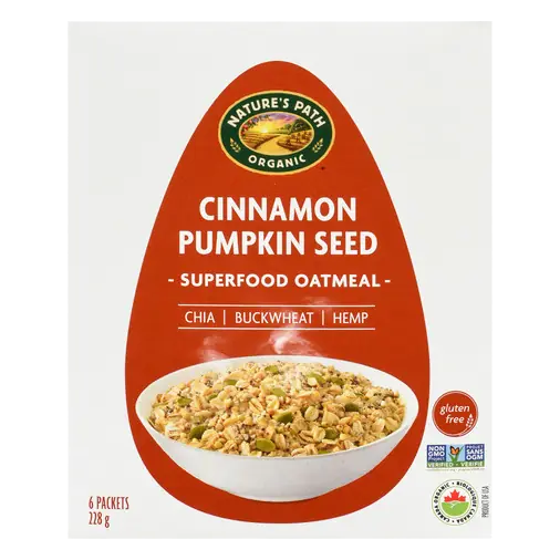 Organic Gluten-Free Oatmeal Cinnamon Pumpkin Seed 6 x 38 g