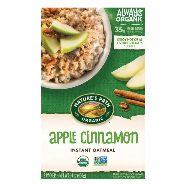 Organic Apple Cinnamon Instant Oatmeal - 8 ct