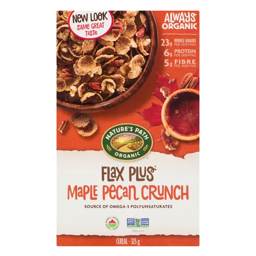 Organic Cereal Flax Plus Maple Pecan Crunch 325 g
