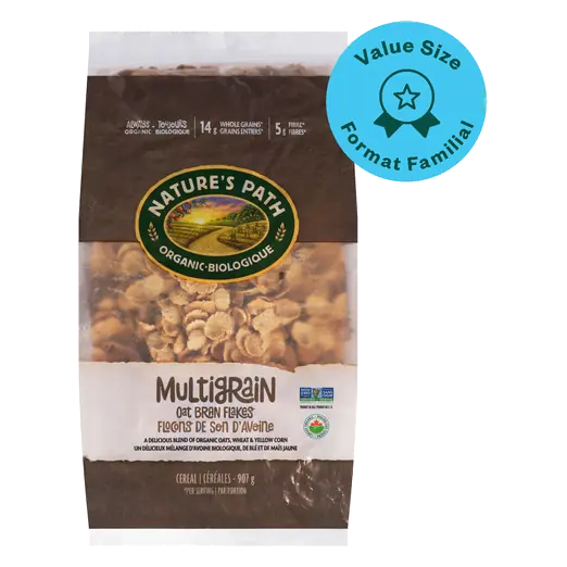 Organic Cereal Multigrain Oat Bran Flakes 907 g