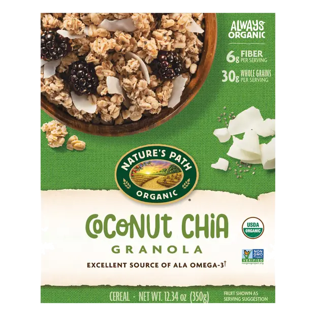 Organic Coconut Chia Granola Whole Grain Cereal