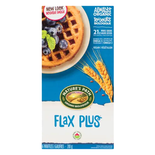 Organic Frozen Waffles Flax Plus 210 g