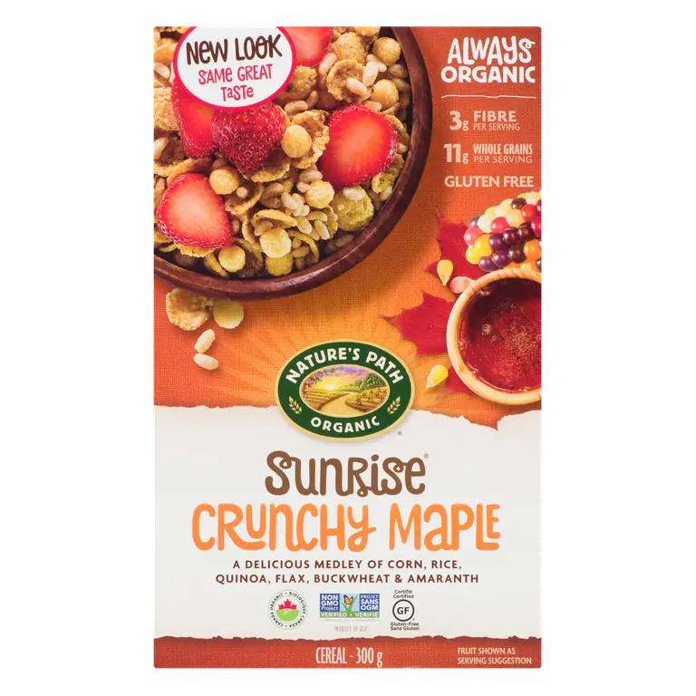 Organic Gluten-Free Cereal Sunrise Crunchy Maple 300 g