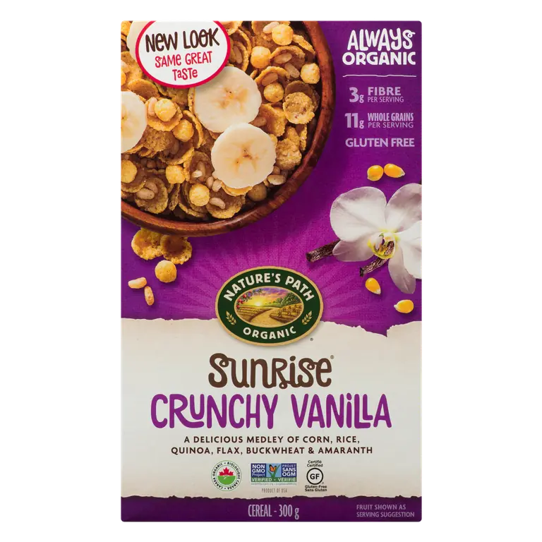 Organic Gluten-Free Cereal Sunrise Crunchy Vanilla 300 g